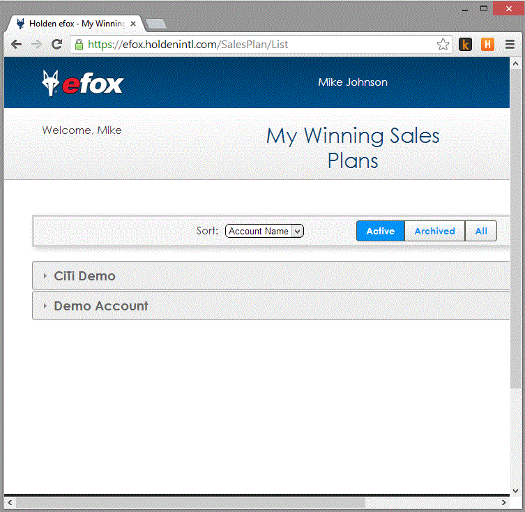 Winning Sales Plan landing page