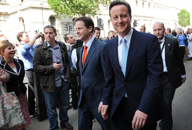 Top two guys in UK government walk with minimal protection to Whitehall